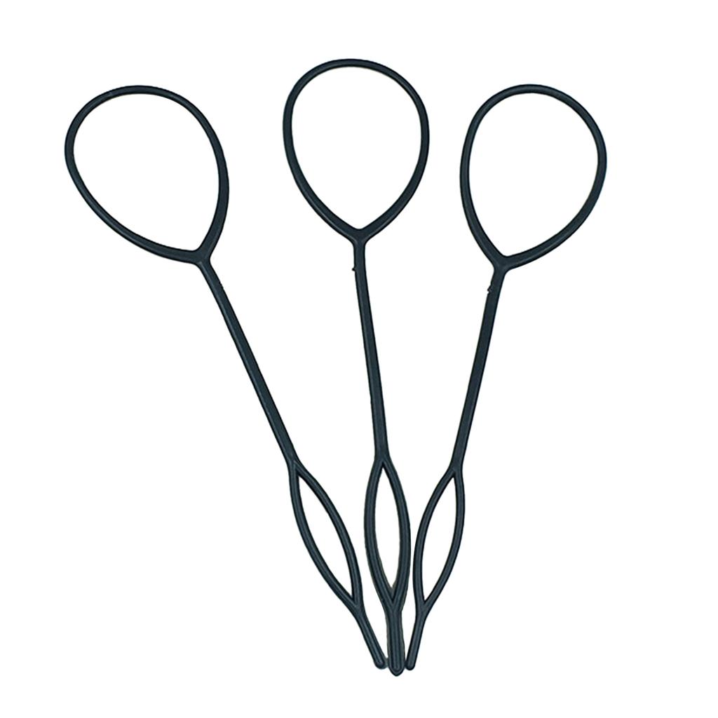 Hair Tail Tool Set 10 Pack Hair-Loop Tools with 2 Size Hair Braiding Tool Quick Hair Styling Tools Girl Ponytail Maker