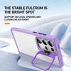 For Samsung Galaxy S25 Ultra Case Lens Frame Kickstand TPU + Acrylic Protective Phone Cover
