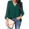 2026  Womens Clothing Spring Autumn Fashion Dot Puff Sleeve Women Tops V-neck Loose Long Sleeve Shirt Blouse Blusas 25792