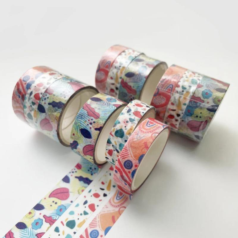 3 Rolls Per Box Basic Geometry Washi Tape Vintage Starry Sky Art Decorative Adhesive Tape Diy Scrapbooking Sticker Label Stationery