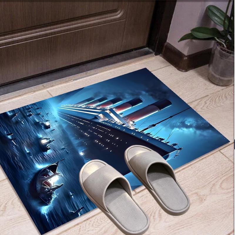RMS Titanic Pattern Rug, Indoor/Outdoor Mat, for Picnic, Gameroom, Bedroom, Office, Living Room, Home Decor Carpet, Birthday Gift