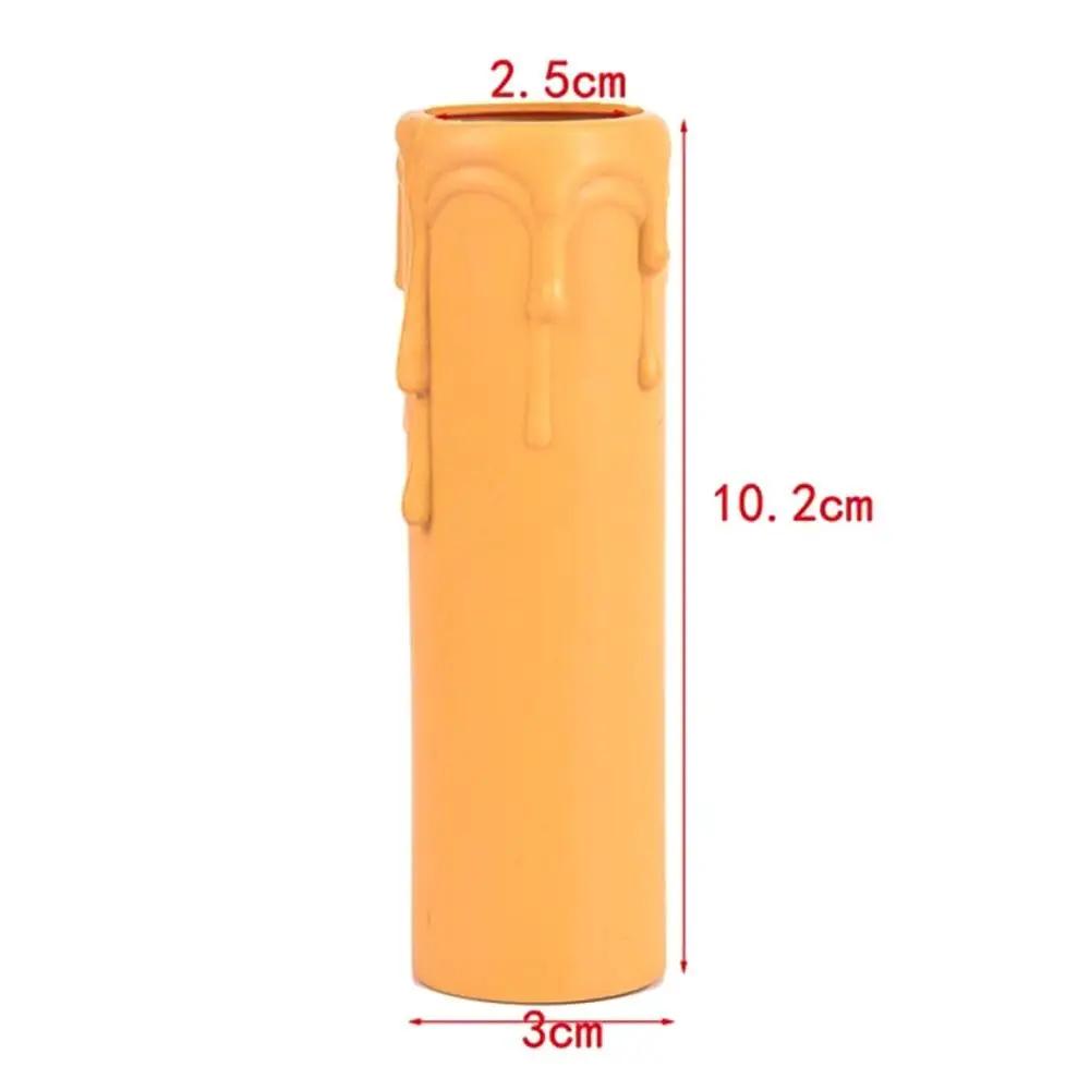 10pcs Black White Yellow Plastic Lighting Accessories Bulb Base Candle Lamp Holder Candle Lamp Base Sleeve Candle Bulb