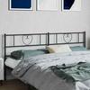 Vidaxl Metal Headboard, Black, 200 Cm