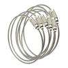 5PCS Wire Rope Key Chains 200MMx2MM Screw Locking Durable Stainless Steel Keyring Gadget Outdoor Tools DIY Camp Luggage Tags ZYF