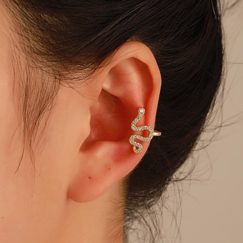 High Quality Silver Color Clip Earrings Jewelry Simple Lines Snake Earrings For Women Girl Gift Brincos Pendientes De Prata