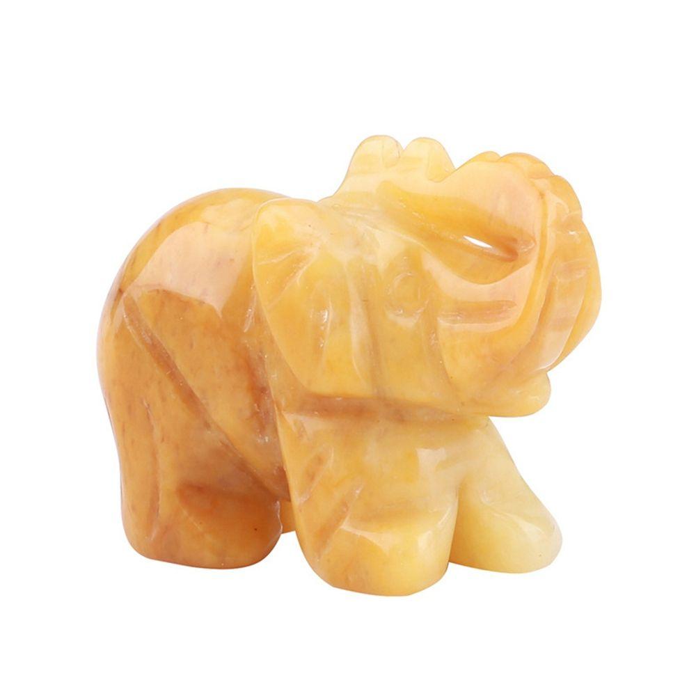Decor Amethyst Obsidian Rose Quartz Small Decoration Stone Crafts Christmas Present Elephant Statue
