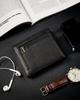 Men's Horizontal Wallet with Zipper Compartment, Genuine Leather, RFID Stop - Rovicky