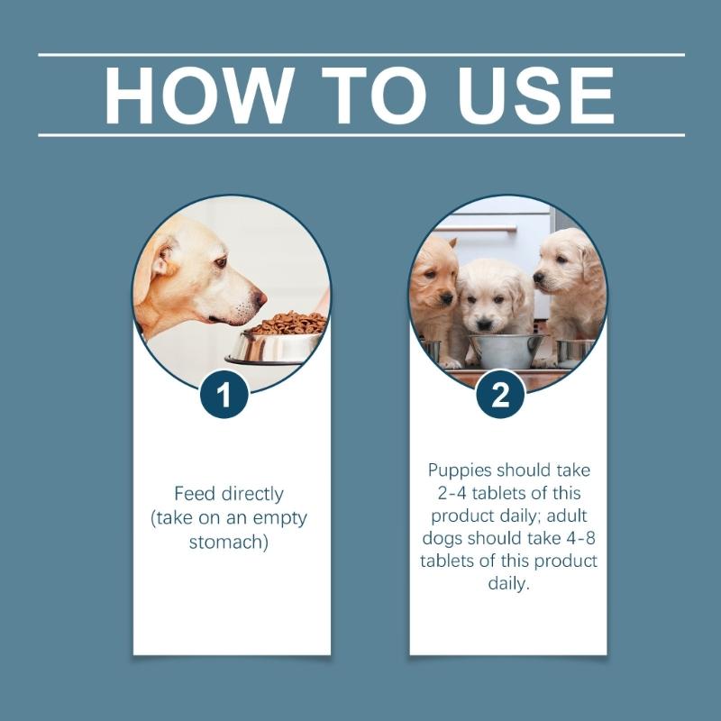 Minerals Supplement Tablets for Dogs 80 Tablets Support Healthy Growth and Daily Nutrition Need Immune Improve