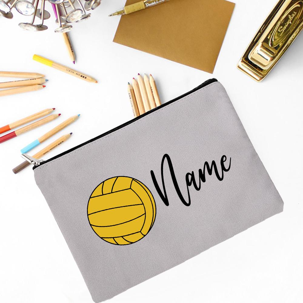 Personalised Football Pencil Bag Custom Name Pencil Case School Stationery Supplies Storage Bags Christmas Birthday Gift for Kid