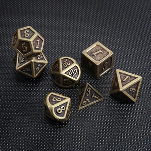 Sedna's Magic DND Tabletop Game Dice Set of 7, Dungeons & Dragons Dice, 5 Sacred Cubes (Platonic Solids) and a 10-Sided Dice [D&D Compatible] | Heavy-