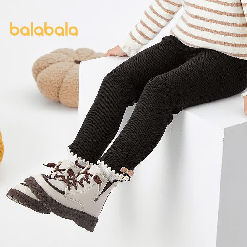 Balabala Baby Girls' Fleece-Lined Winter Leggings