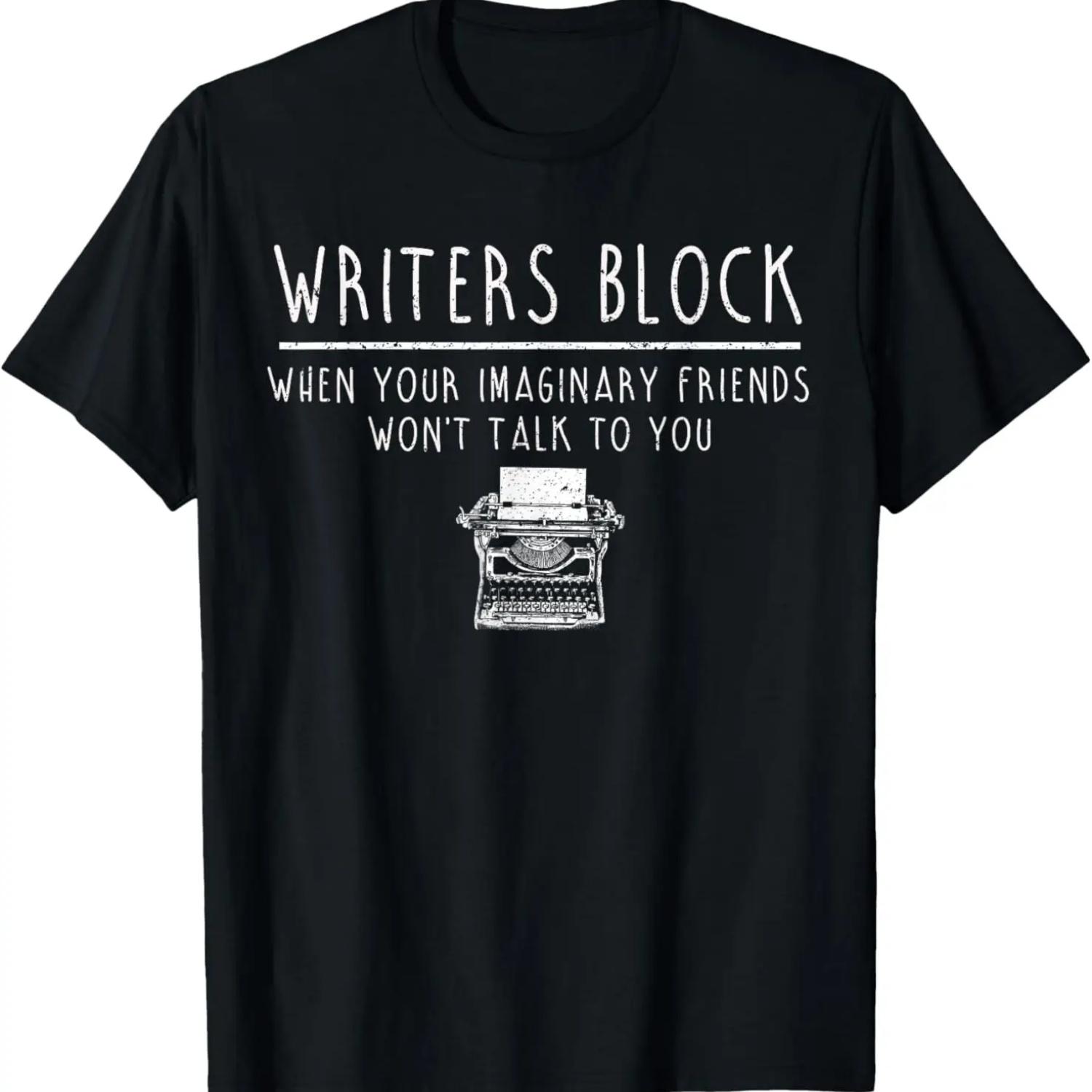 Writers Block Imaginary Friend Writing Writer Author T-Shirt S чёрный