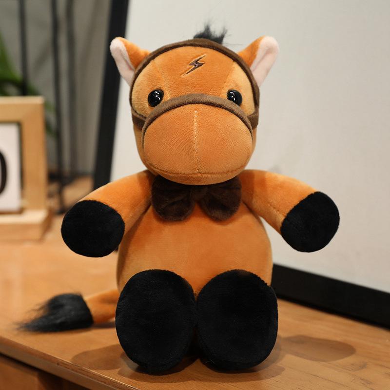 Cartoon Cute Five-color Horse Doll Plush Toy Cute Pony Doll Children's Pillow Doll Holiday Gift