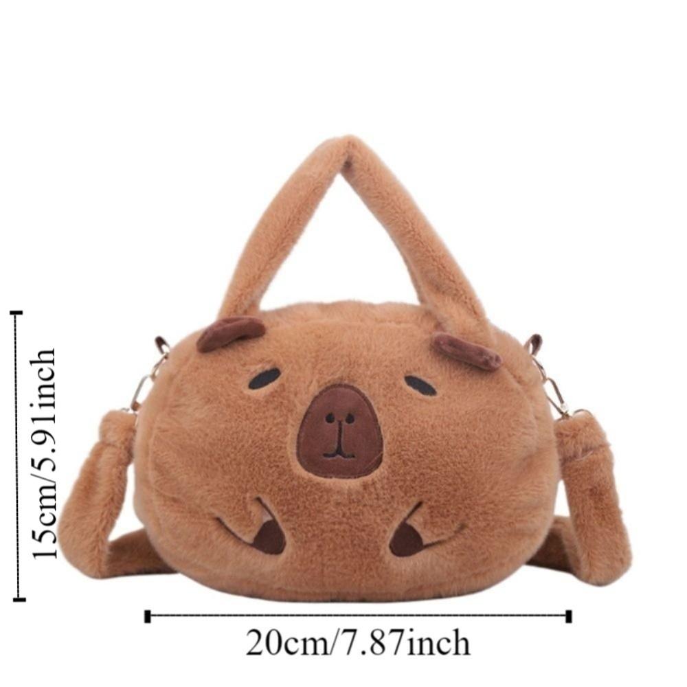 Plush Capybara Capybara Plush Backpack Big Capacity Cartoon Shoulder Bag  Kids Birthday Gift