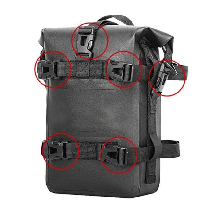 Waterproofed Motorcycle Rail Mounted Storage Bag With Enhances Hold Exteriors And Compacts Size For Routine Journey