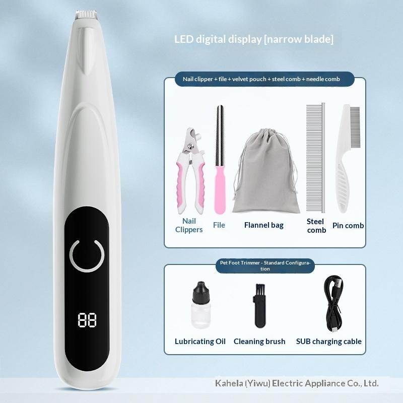 Cat Foot Shaving Hair Dogs Foot Shaving Hair Rechargeable LED Light Waterproof Hair Shaving Foot Shaving Hair Pet Electric Clipper Electric Clipper