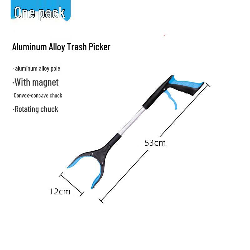 Foldable Long-Handled Aluminum Trash Picker for School Children