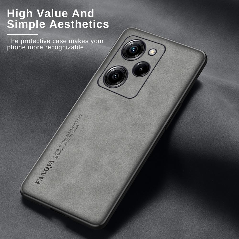 Sheepskin PU Leather Phone Case For Poco X5 Pro 5G Silicone Shockproof Bumper Back Cover for Xiaomi POCO X5Pro