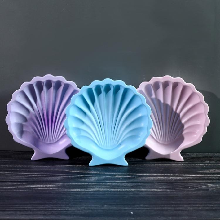 Flexible Shell Tray Silicone Mold Multi Purpose Silicone Shell Tray Mould for Casting Plaster and Resin Dishes