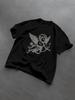 1pc 's 100% Cotton Cupid Angel Bow & Arrow Print T-Shirt - Black & White Greek Roman God Mythology D