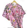 Indisches Pink Langes Baumwoll-Hippie-Maxikleid mit Blumendruck Damen Nachtwäsche Kaftan Kleid CKFTN-SCRN-FULL-BUYIT-144