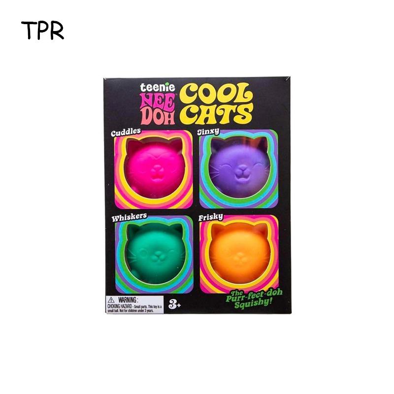 Needoh Nice Ice Baby Fidget Cube Set 4er-Pack Super Solide Knet-Sensorik-Spielzeuge Ungiftig Glitzer Maltose Quetschspielzeug für ADHS Geschenk