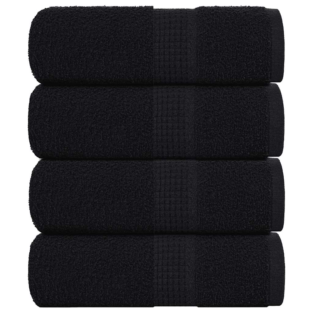 Guest Towels FROGN 4 Pcs. Black 30x50 cm 360 g m²