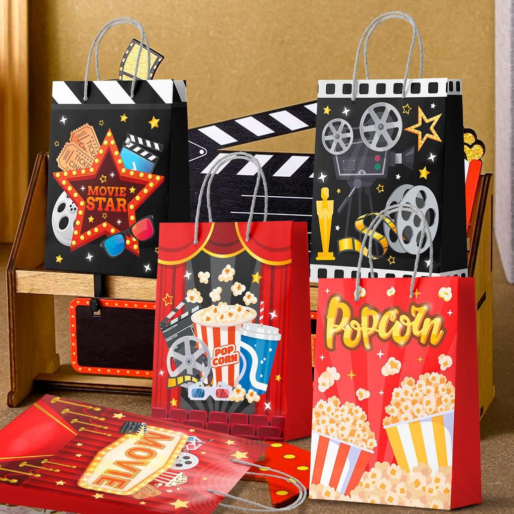 24pcs Movie Night Gift Bags, Movie Night Treat Bags Set - Movie Night Party Gift Bags, Movie Night Birthday Gift Bag