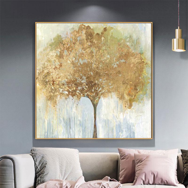 Nordic Oil Painting Print On Canvas Rich Tree Abstract Tree Posters and Prints for Living Room Decoration Home Decor Wall Art