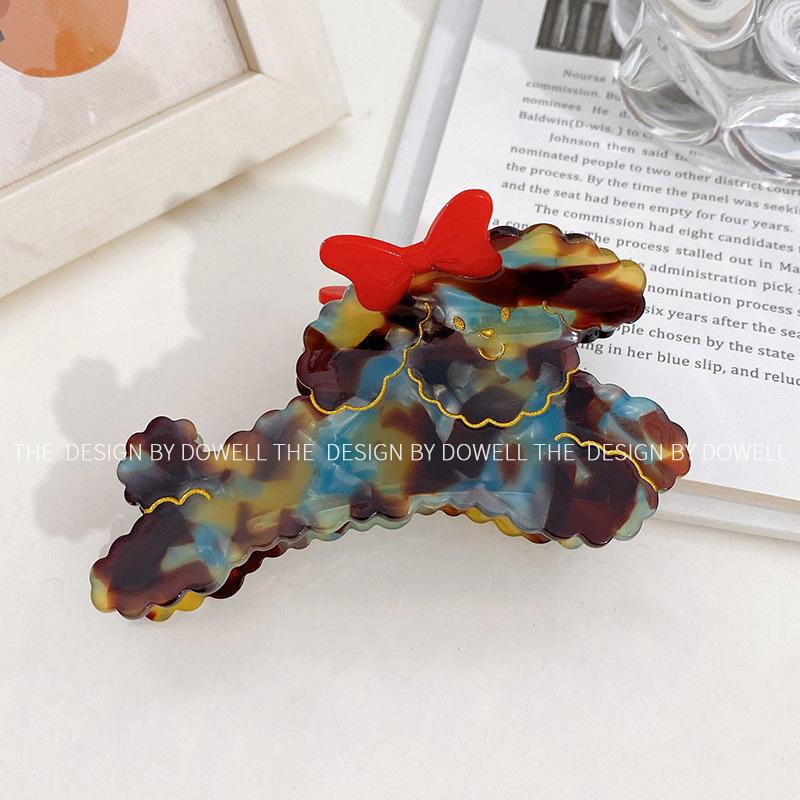 Korean Cute Poodle Dog Acetate Hair Clip: French High-End Hair Claw