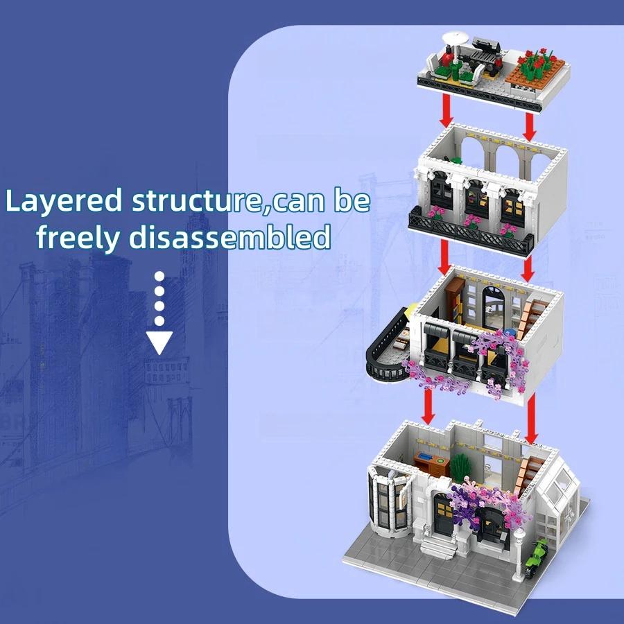 Non-Toxic Creative Flower House Building Bricks Model Kit Moc Custom Design Construction Set Creative Diy For Children Birthday Gift