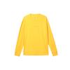 Wordmark Series Solid Color Logo Embroidery Crew Neck Long Sleeve T-Shirt Men Tops Yellow FJ0703-739