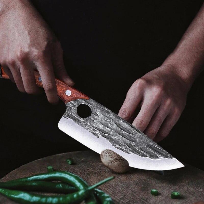 Buy Chef Knife with Finger Hole Stainless Steel Butcher Cleaver