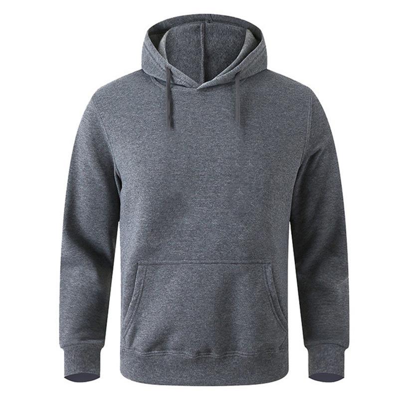 Herren- und Damen-Warmer Pullover Lässig Einfarbig Streetwear Pullover Sport Fitness Taschen-Hoodies Mehrfarbig