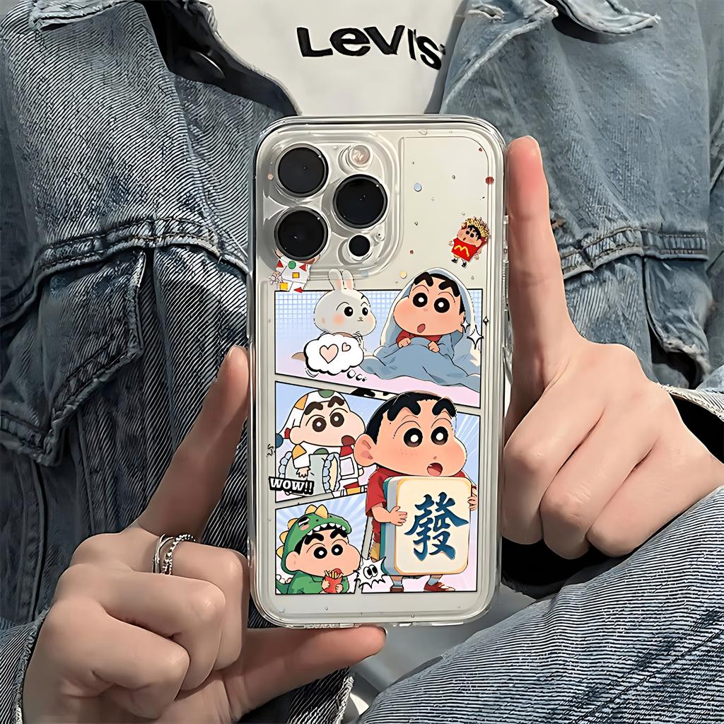 Süße S-Shin-chan Puzzle Handyhülle Für Samsung S26 S25 S24 S23 S22 S21 FE Note20 Note10 Plus Ultra Edge 5G Klare Weiche TPU-Abdeckung