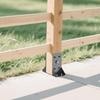 Black Deck Railing Support Heavy-Duty Railing Post Bracket Post Support Bracket Outdoor Structures