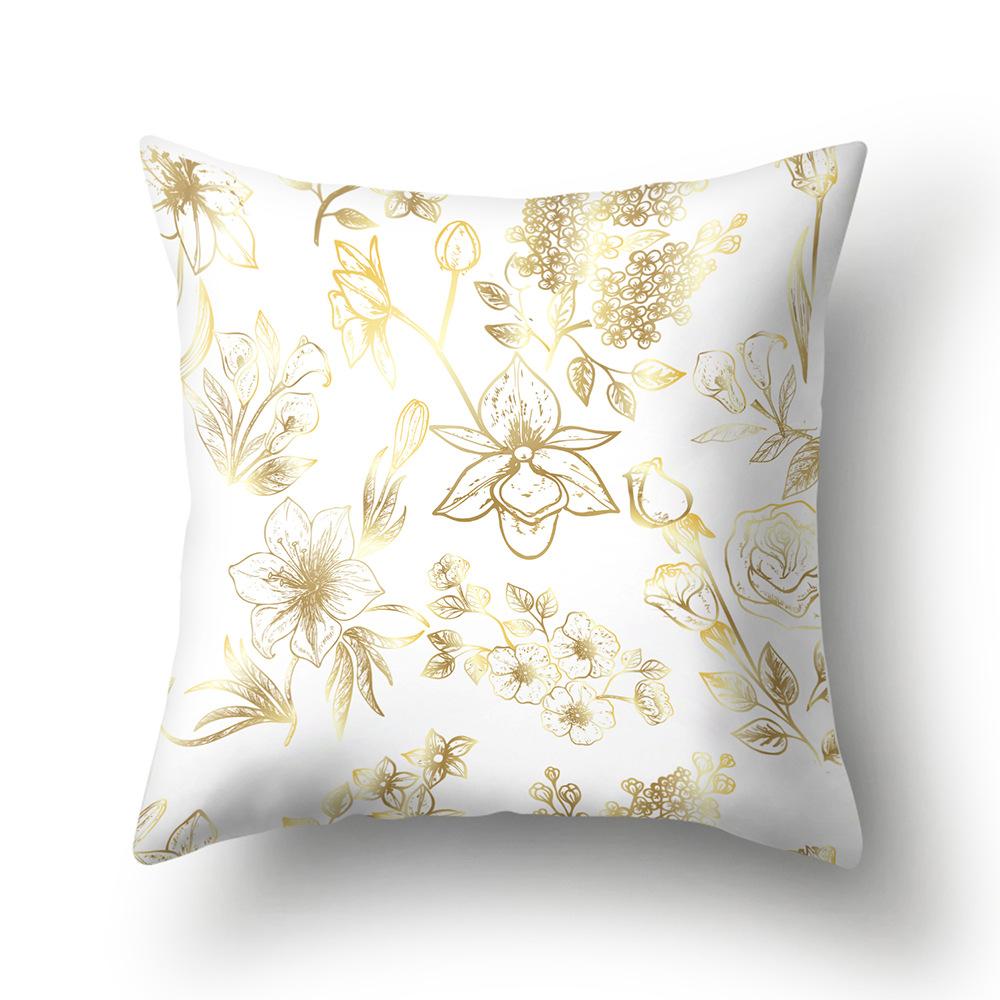 Golden Geometric Puzzle Array Pillow Car Pillow Long Pillow Cushion