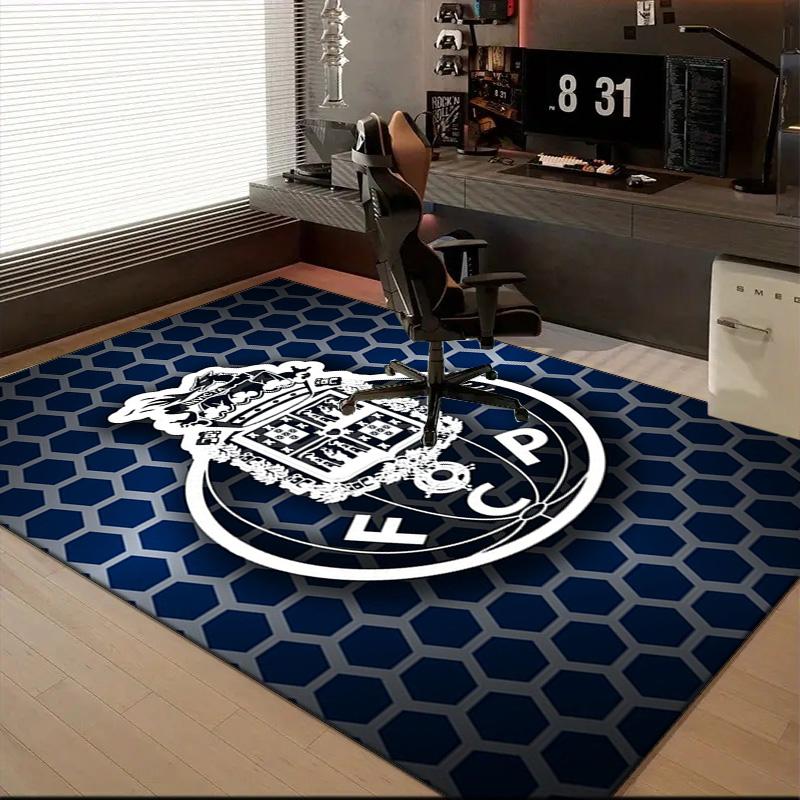 Fc Crest Design Printed Office Carpet Chair Cushion Entryway Rug, Rugs for Living Room, Bedroom Christmas gifts