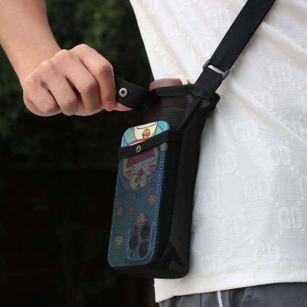 1 PC Mug Cover Protective Cover Mug Bag Mesh Slant Cross Outdoor Milk Tea Kettle Universal Kids Insulated Mug Cover Mesh