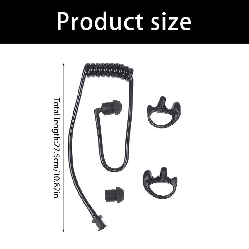Spring Air Tube Earphone Coil Acoustic Air Tube Earplug for Two Way Radio Earpiece Coil Tube Kit Replacement Accessories