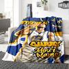 Curry Action Poster Customize Text Blanket Cozy Personalized Blanket Soft & Cozy Suitable for Picnics Nap Chair Sofa for All Occasions