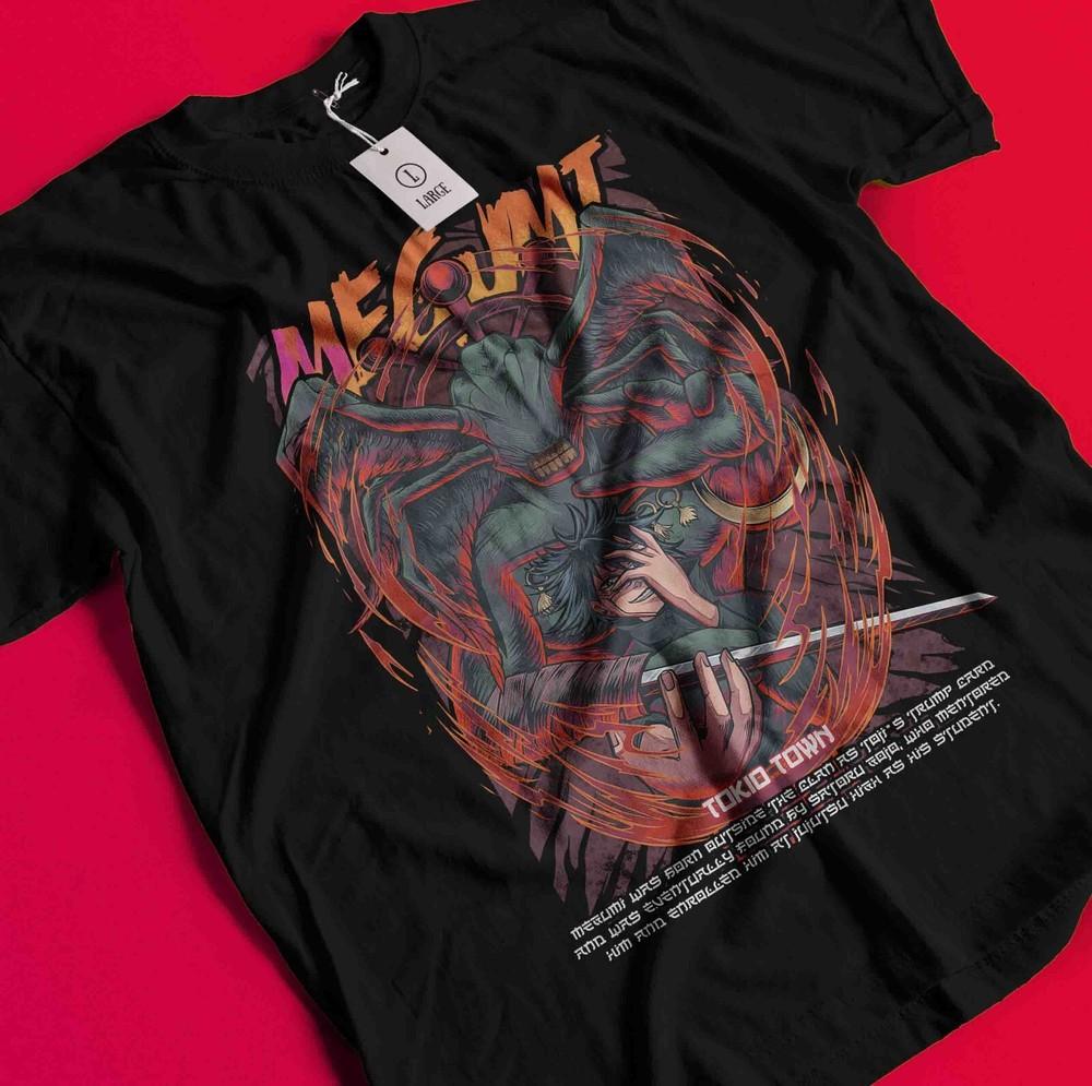 Megumi Shirt Gojo Satoru T-Shirt Jujutsu Kaisen Tshirt Toji Tee Mahoraga Sukuna AA199