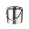 Ice Bucket, Double-Walled, All-Stainless Steel Construction, Vacuum Insulated, with Handle and Lid, 2L/3L Large Capacity, Professional Grade, Home/Com