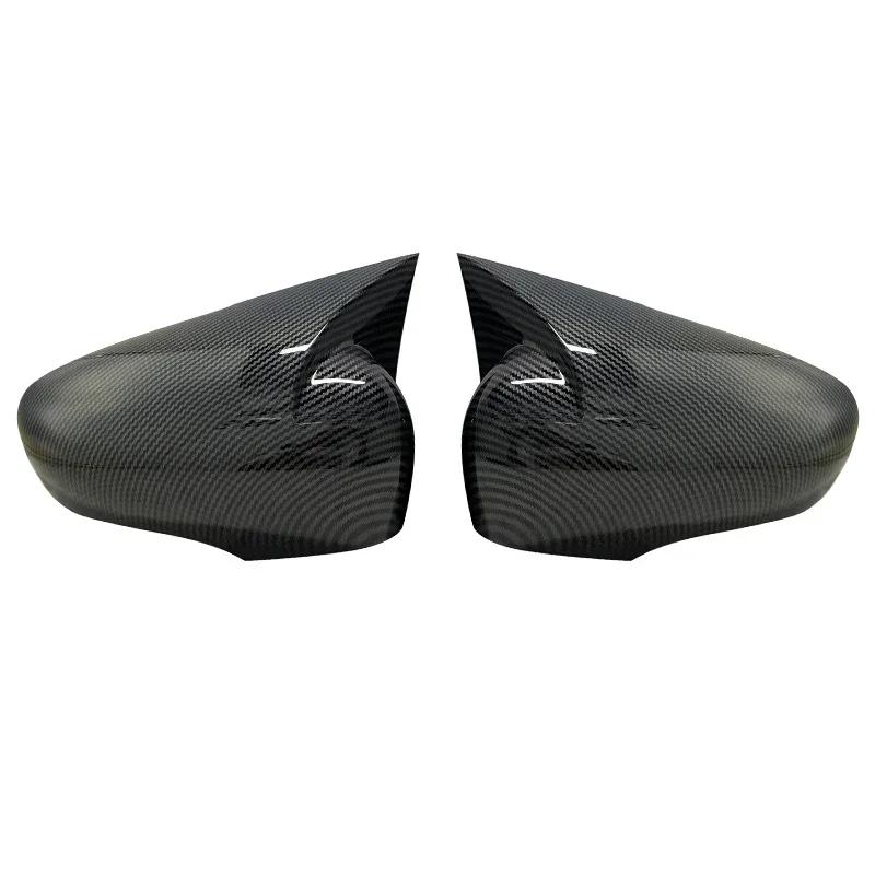 Seitenspiegelabdeckung für Clio 4 IV 2012-2020 Renault Autozubehör RS GT Glänzend Piano Schwarz Tuning Auto Sport Fledermaus Design
