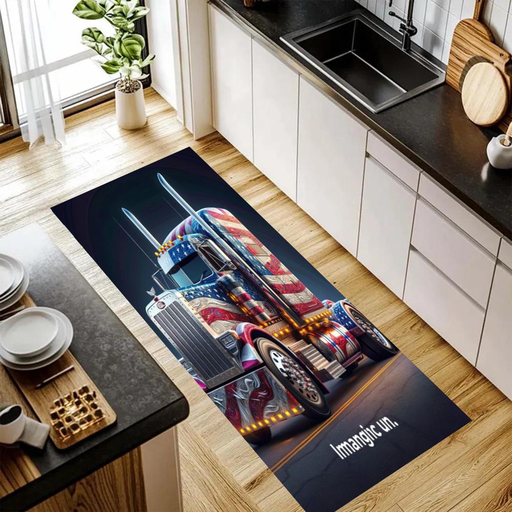 Kw Heavy Trucks Kitchen Mats Durable Bathroom Pads Comfortable Rugs Carpets For Kitchen Home Office Sink Laundry Room Bathroom Decor
