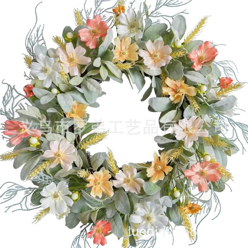 Artificial Flower Wreath Easter Valentines Day Hotel Restaurant Door Decorations
