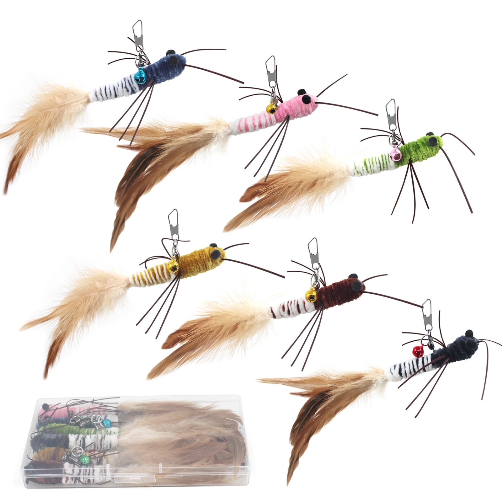 

SONGWAY Cat Toy Bug Cat Teaser Wings Insect 6 Insect Tails Replacement