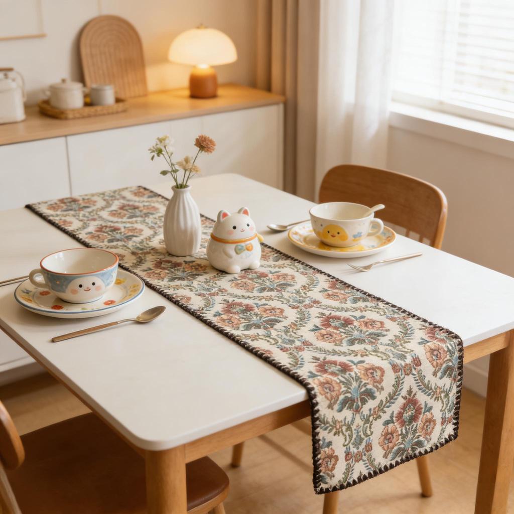 Cotton Linen Nordic Modern Home Decoration Durable Table Runner for Dining Table TV Cabinet Table Table Runner