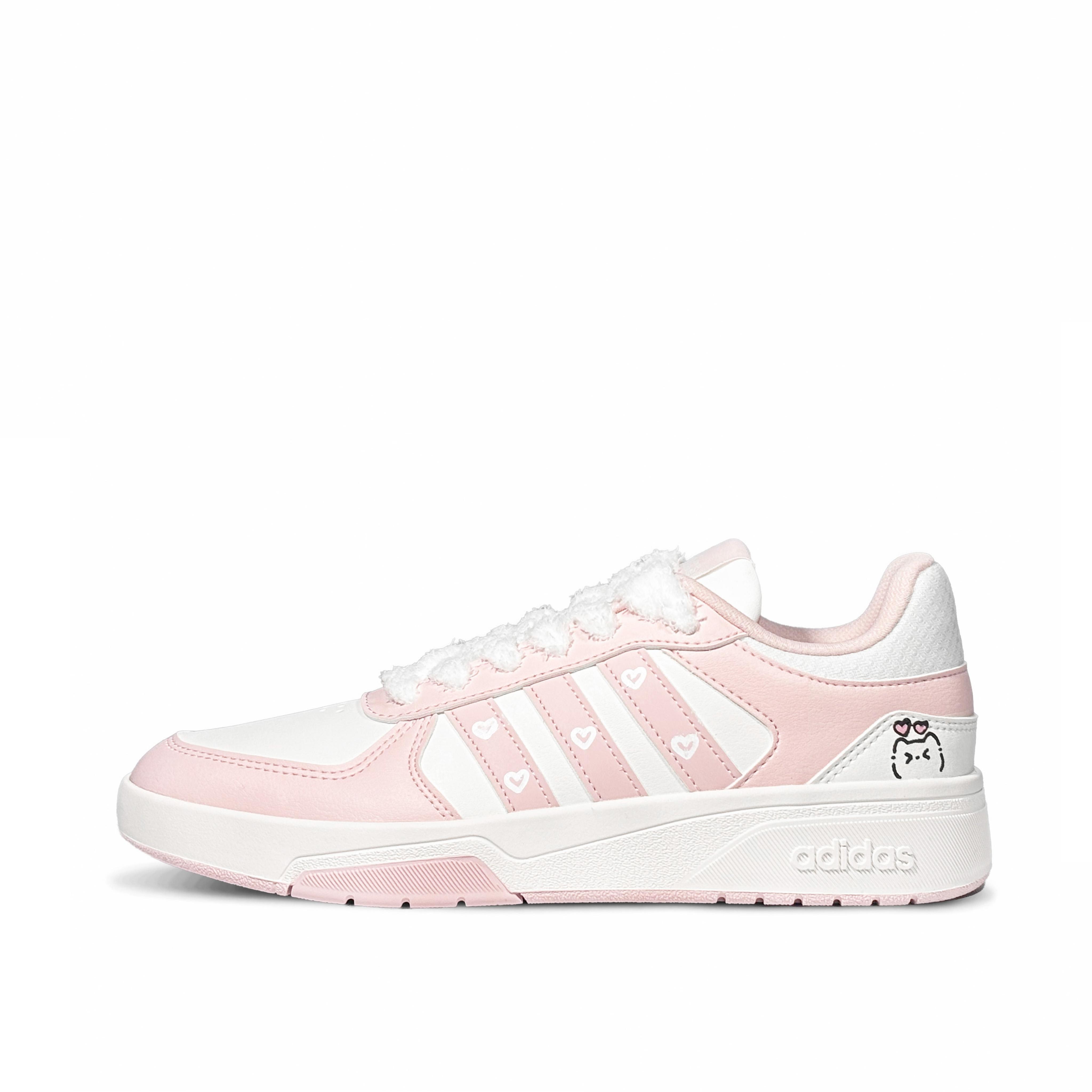 

Adidas COURTBEAT Мяут Серце Радісний Низькі Скейтборд Взуття Унісекс Рожевий Білий KI6785(Команда-814) 36