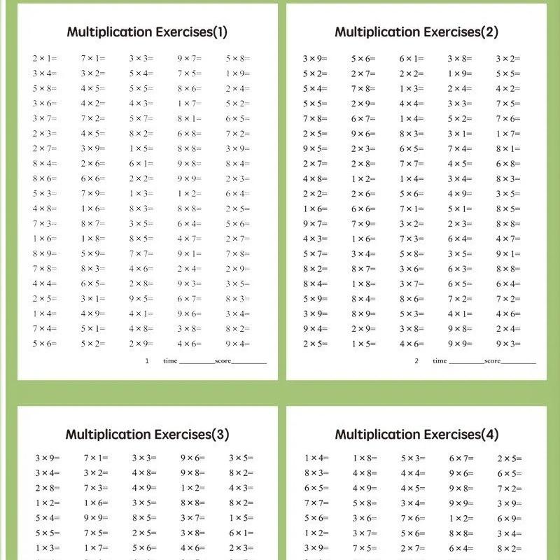 Quaderno di Esercizi di Moltiplicazione e Divisione Libro di Allenamento per Potenziare le Abilità di Calcolo per la Preparazione agli Esami degli Studenti Revisione